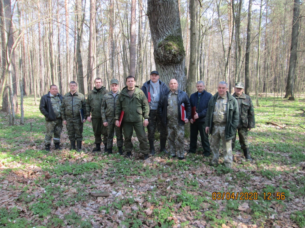 3 апреля 2020 года на базе Гомельского опытного лесхоза проведена коллективная тренировка руководящего состава РУП «Белгослес»