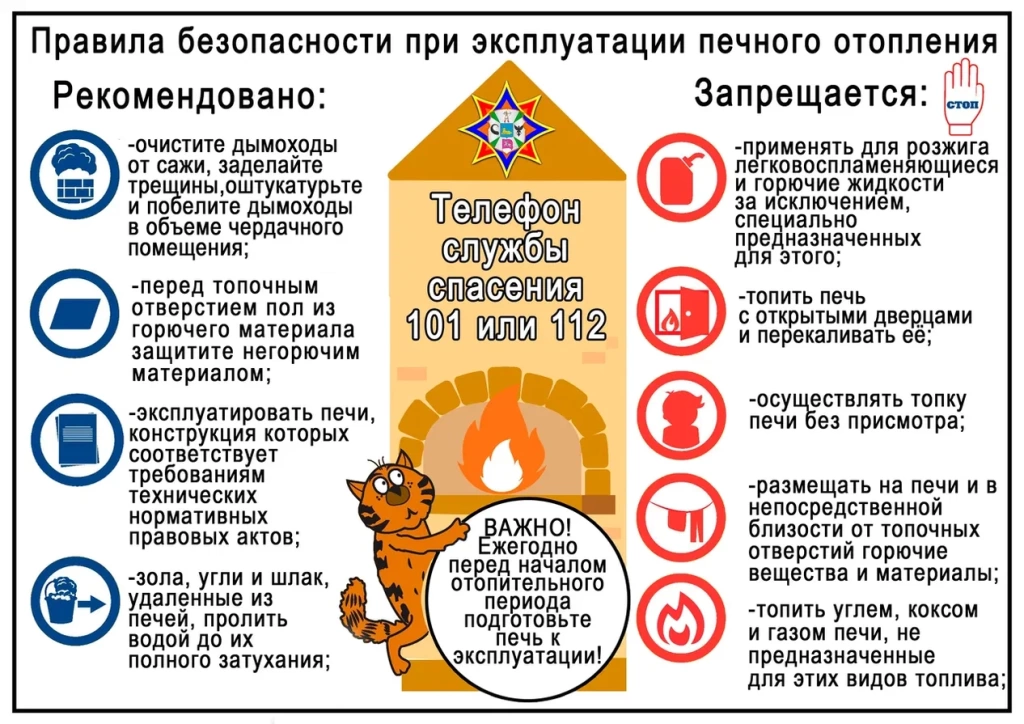 БЕЗОПАСНОСТЬ ПЕЧНОГО ОТОПЛЕНИЯ